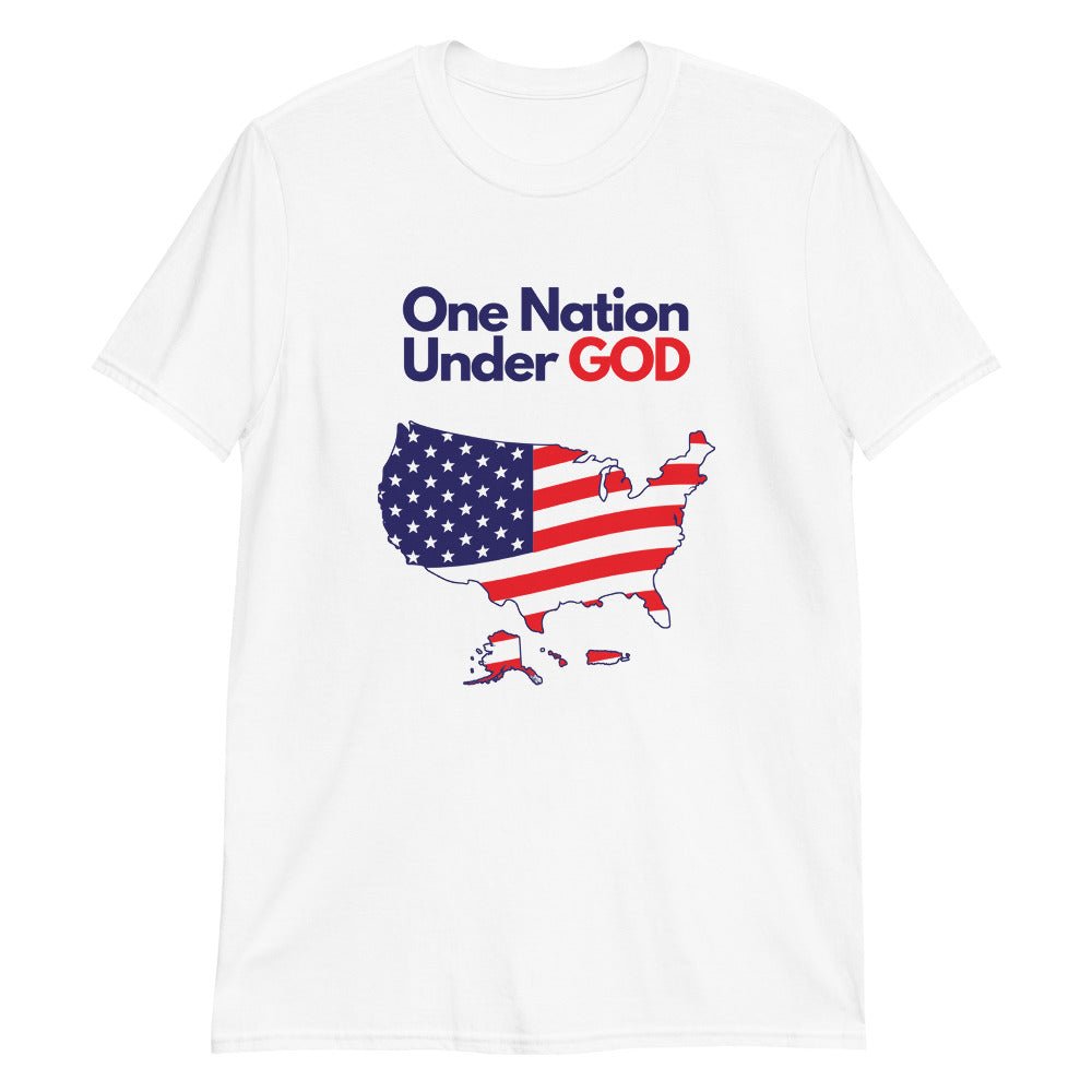 One Nation Under God - Men’s T -  Black / S, Black / M, Black / L, Black / XL, Black / 2XL, Black / 3XL, Dark Heather / S, Dark Heather / M, Dark Heather / L, Dark Heather / XL -  Trini-T Ministries