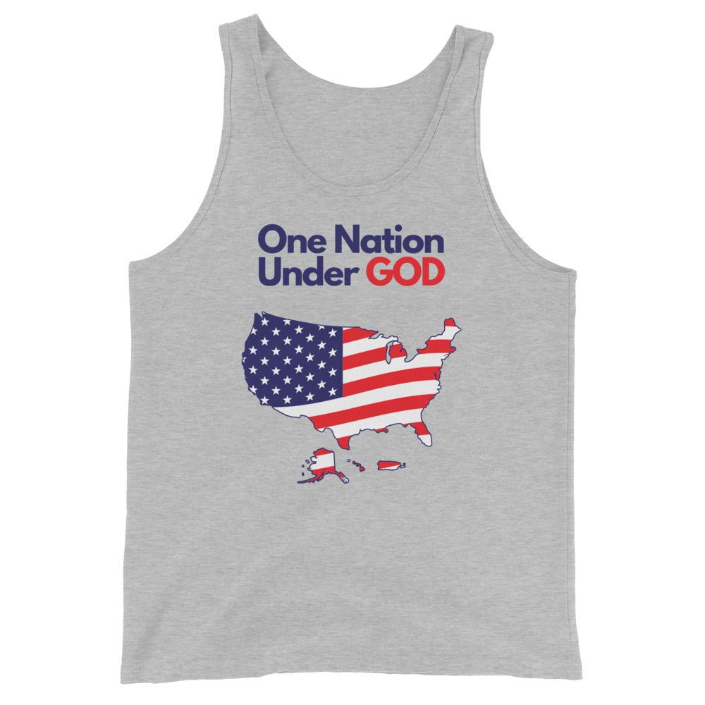 One Nation Under God - Tank -  Black / XS, Black / S, Black / M, Black / L, Black / XL, Black / 2XL, Red / XS, Red / S, Red / M, Red / L -  Trini-T Ministries