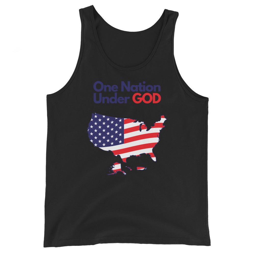 One Nation Under God - Tank -  Black / XS, Black / S, Black / M, Black / L, Black / XL, Black / 2XL, Red / XS, Red / S, Red / M, Red / L -  Trini-T Ministries