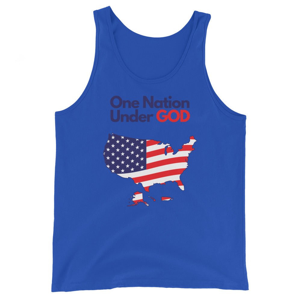 One Nation Under God - Tank -  Black / XS, Black / S, Black / M, Black / L, Black / XL, Black / 2XL, Red / XS, Red / S, Red / M, Red / L -  Trini-T Ministries