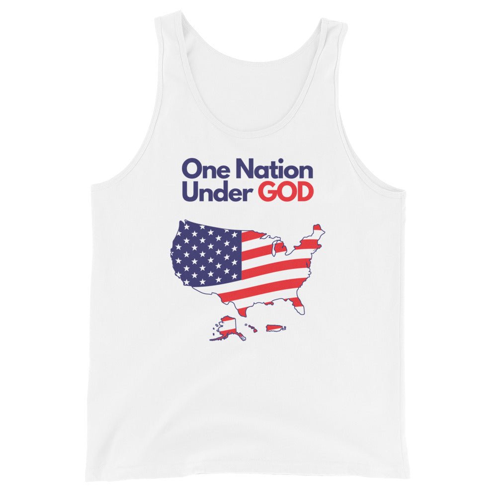 One Nation Under God - Tank -  Black / XS, Black / S, Black / M, Black / L, Black / XL, Black / 2XL, Red / XS, Red / S, Red / M, Red / L -  Trini-T Ministries