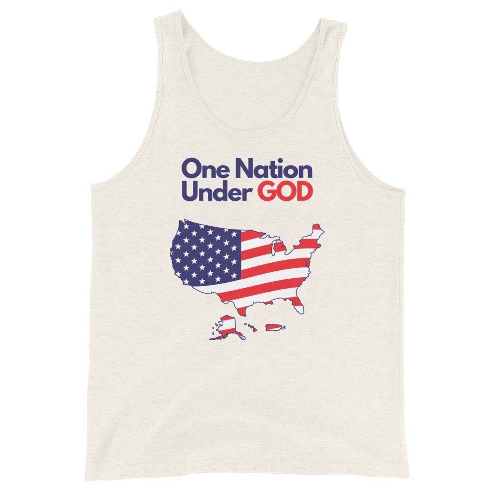 One Nation Under God - Tank -  Black / XS, Black / S, Black / M, Black / L, Black / XL, Black / 2XL, Red / XS, Red / S, Red / M, Red / L -  Trini-T Ministries