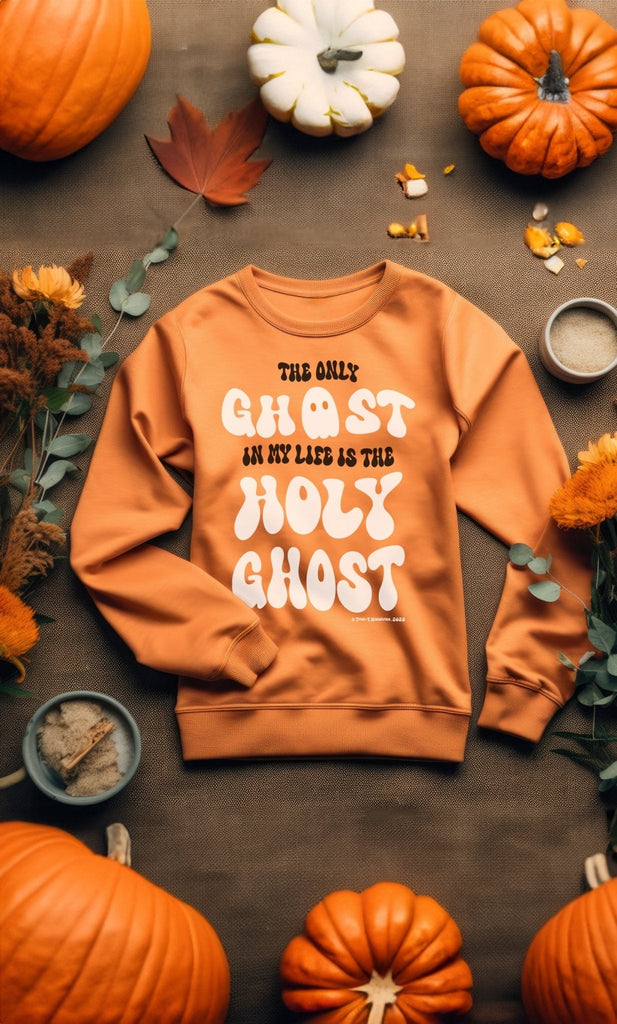 Only Holy Ghost - Sweatshirt -  S / Orange, S / Black, M / Orange, M / Black, L / Orange, L / Black, XL / Orange, XL / Black, 2XL / Orange, 2XL / Black -  Trini-T Ministries