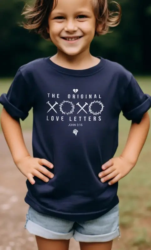 Original Love Letters - Kid's T -  XS / Navy, XS / Purple, XS / Red, XS / Black, XS / Forest Green, XS / Sport Grey, XS / White, S / Navy, S / Purple, S / Red -  Trini-T Ministries