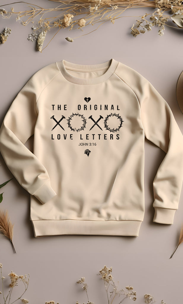 Original Love Letters - Sweatshirt -  S / Navy, S / Sand, S / Sport Grey, S / White, S / Black, M / Navy, M / Sand, M / Sport Grey, M / White, M / Black -  Trini-T Ministries