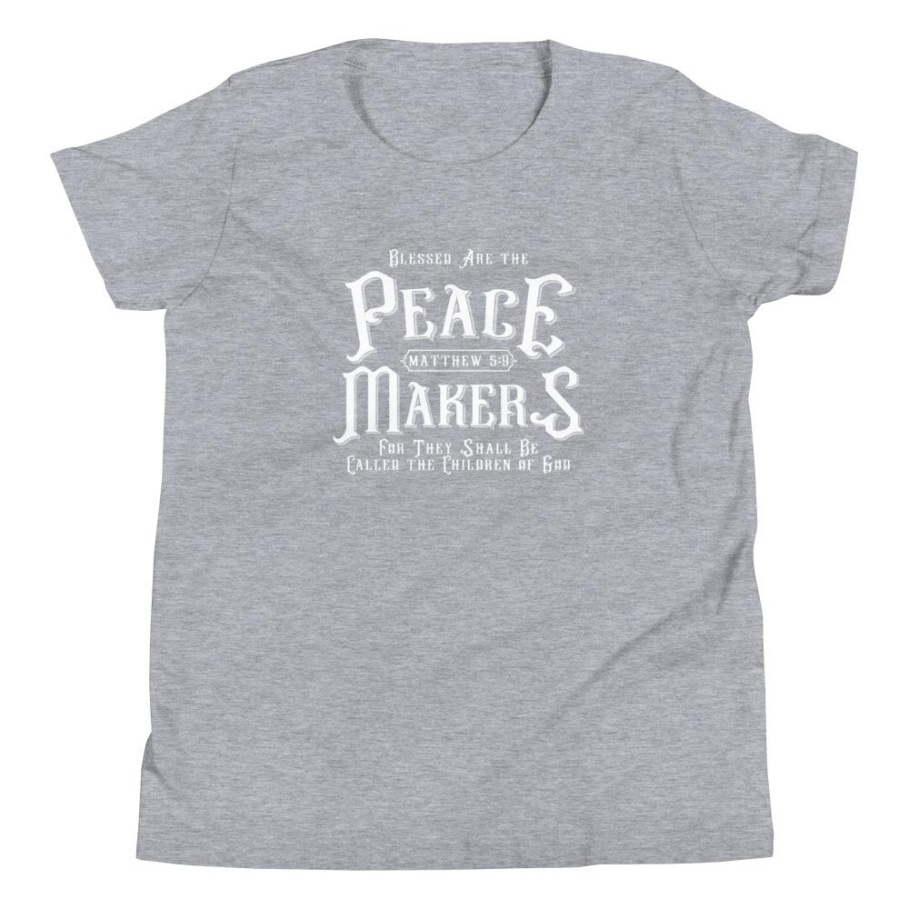 Peace Makers - Kid’s T -  Black / S, Black / M, Black / L, Black / XL, Heather Forest / S, Heather Forest / M, Heather Forest / L, Heather Forest / XL, Navy / S, Navy / M -  Trini-T Ministries