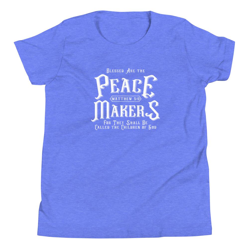 Peace Makers - Kid’s T -  Black / S, Black / M, Black / L, Black / XL, Heather Forest / S, Heather Forest / M, Heather Forest / L, Heather Forest / XL, Navy / S, Navy / M -  Trini-T Ministries