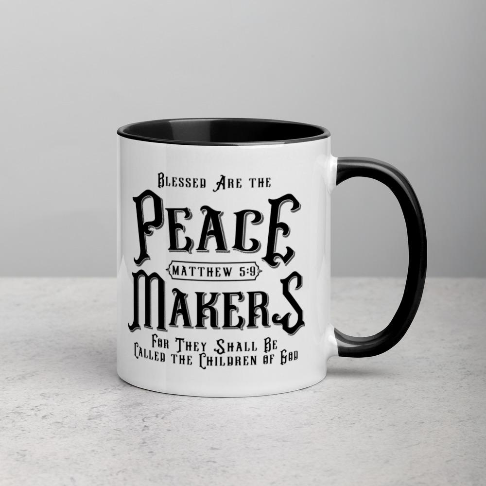 Peace Makers - Mug -  Black, Blue, Yellow, Red -  Trini-T Ministries