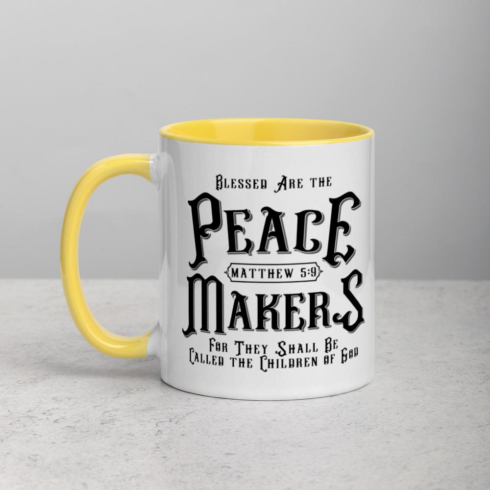 Peace Makers - Mug -  Black, Blue, Yellow, Red -  Trini-T Ministries