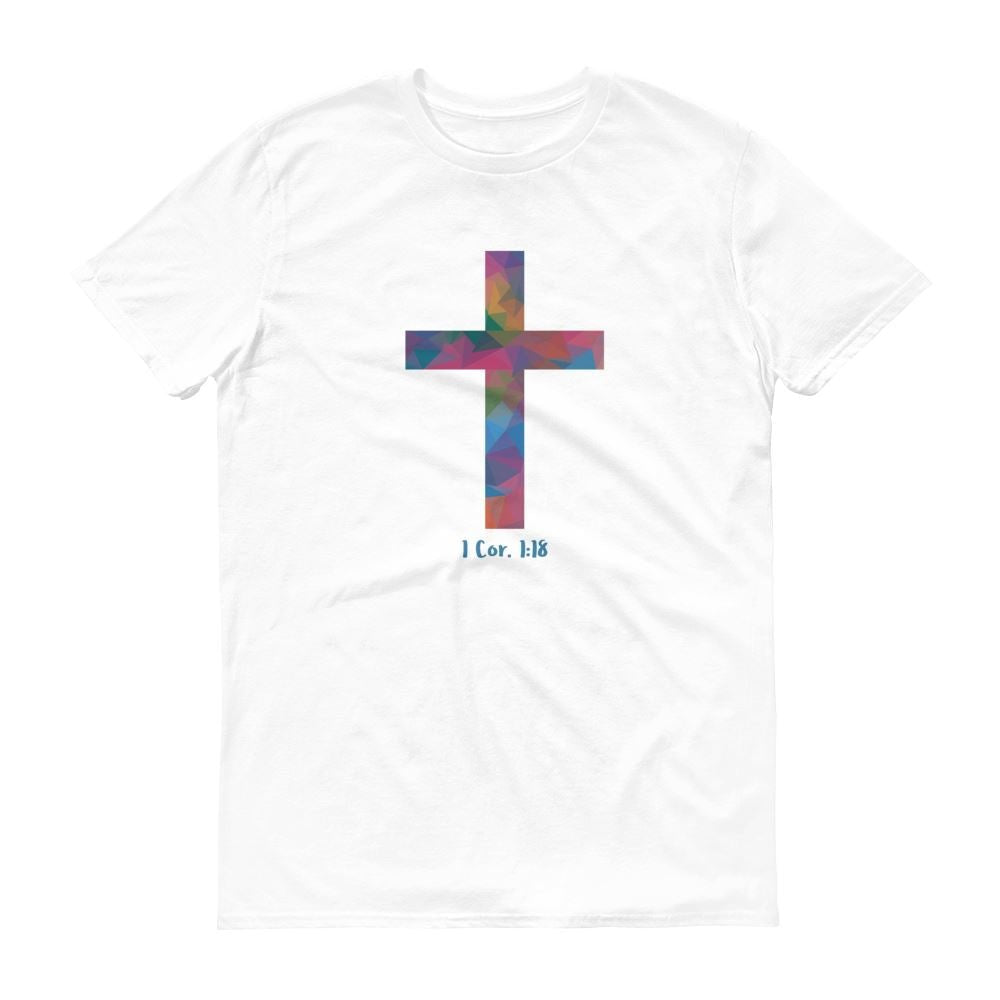 Polygonal Cross - Men’s T -  White / S, White / M, White / L, White / XL, White / 2XL, Heather Dark Grey / S, Heather Dark Grey / M, Heather Dark Grey / L, Heather Dark Grey / XL, Heather Dark Grey / 2XL -  Trini-T Ministries