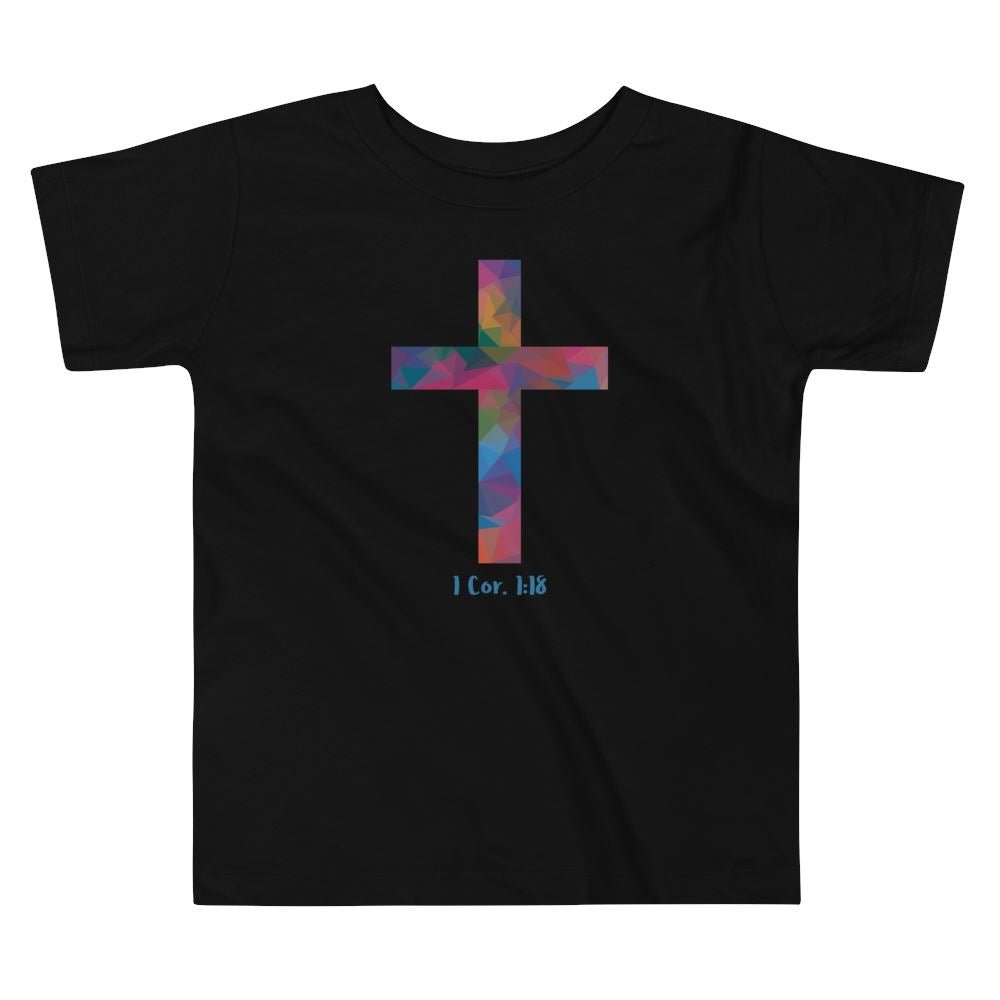 Polygonal Cross - Toddler’s T -  White / 2T, White / 3T, White / 4T, White / 5T, Black / 2T, Black / 3T, Black / 4T, Black / 5T -  Trini-T Ministries