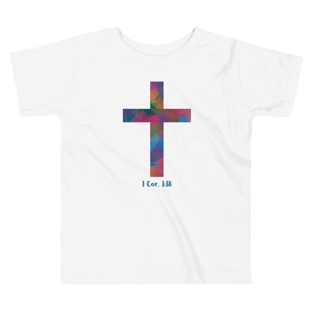 Polygonal Cross - Toddler’s T -  White / 2T, White / 3T, White / 4T, White / 5T, Black / 2T, Black / 3T, Black / 4T, Black / 5T -  Trini-T Ministries