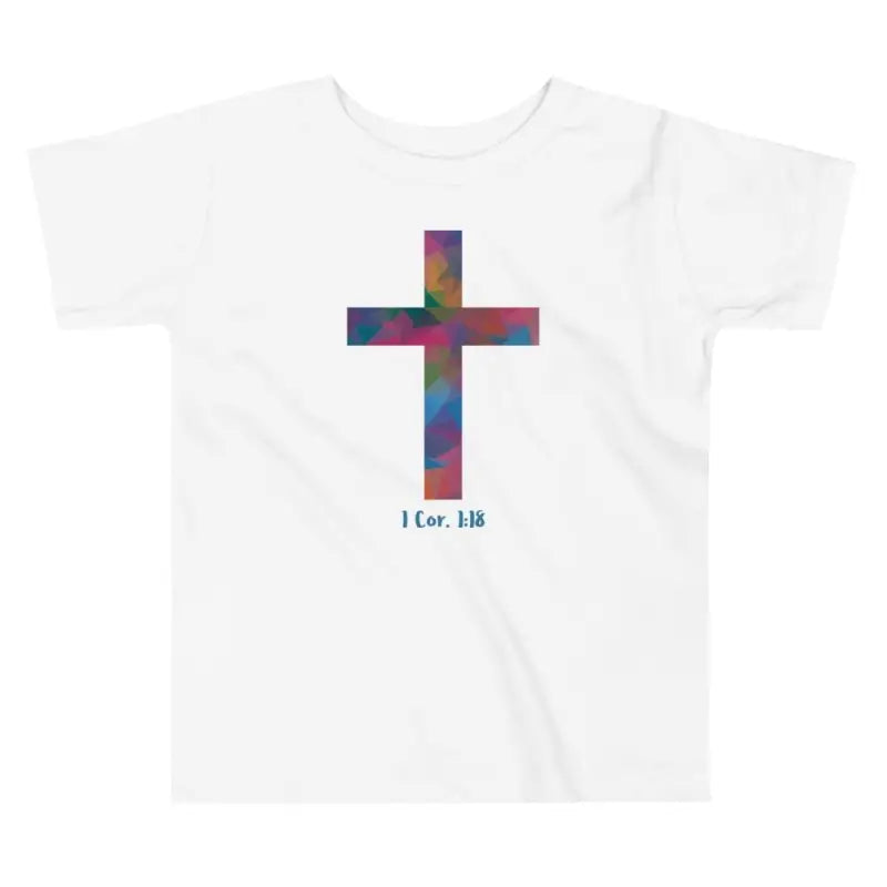 Polygonal Cross - Toddler’s T -  White / 2T, White / 3T, White / 4T, White / 5T, Black / 2T, Black / 3T, Black / 4T, Black / 5T -  Trini-T Ministries