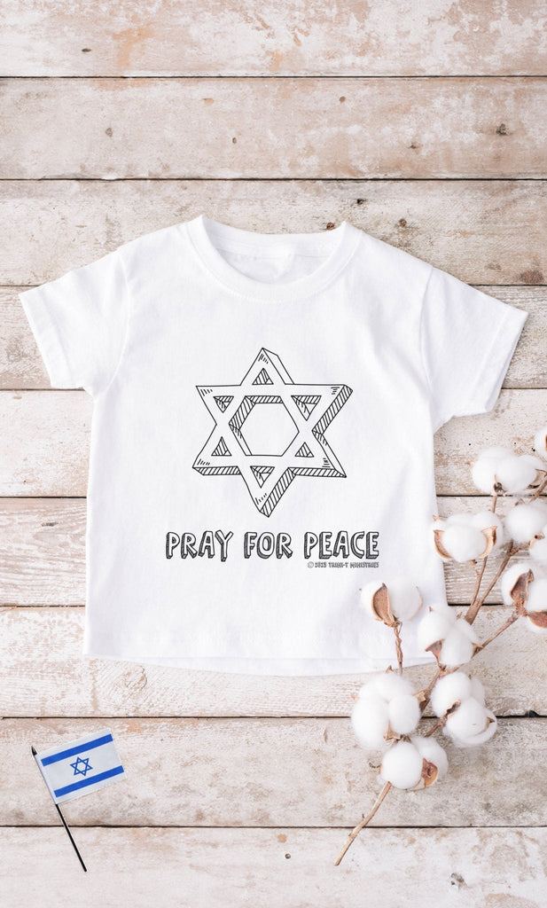 Pray for Peace - Kid's T -  XS / Navy, XS / Purple, XS / Black, XS / Sport Grey, XS / White, S / Navy, S / Purple, S / Black, S / Sport Grey, S / White -  Trini-T Ministries