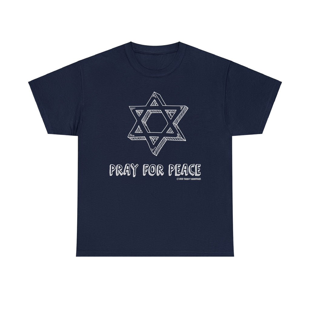 Pray for Peace - T -  Light Pink / S, Navy / S, Royal / S, Sport Grey / S, White / S, Black / S, Military Green / S, Light Pink / M, Navy / M, Royal / M -  Trini-T Ministries