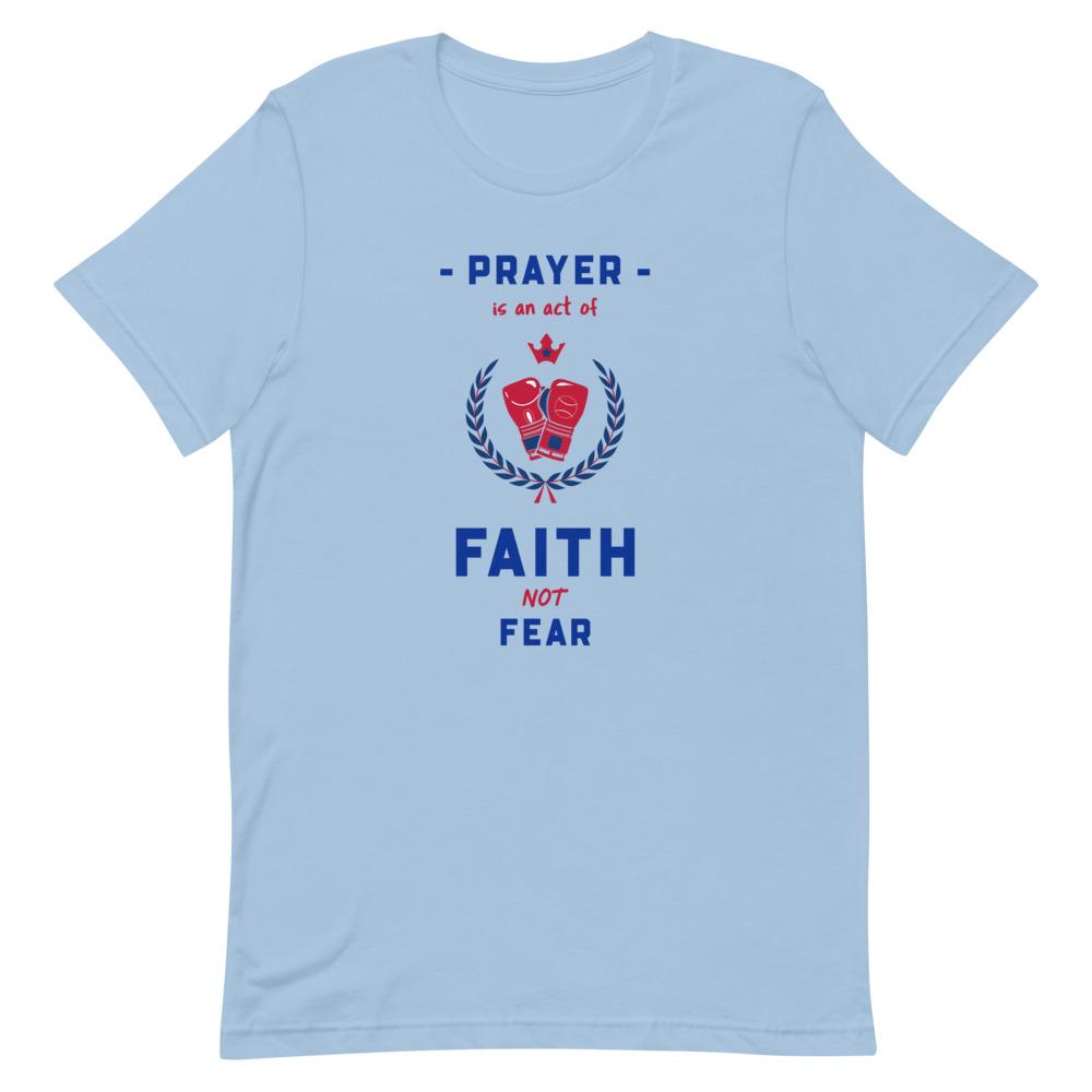 Prayer Is An Act Of Faith - Boxing - Men’s T -  White / XS, White / S, White / M, White / L, White / XL, White / 2XL, White / 3XL, White / 4XL, Athletic Heather / S, Athletic Heather / M -  Trini-T Ministries