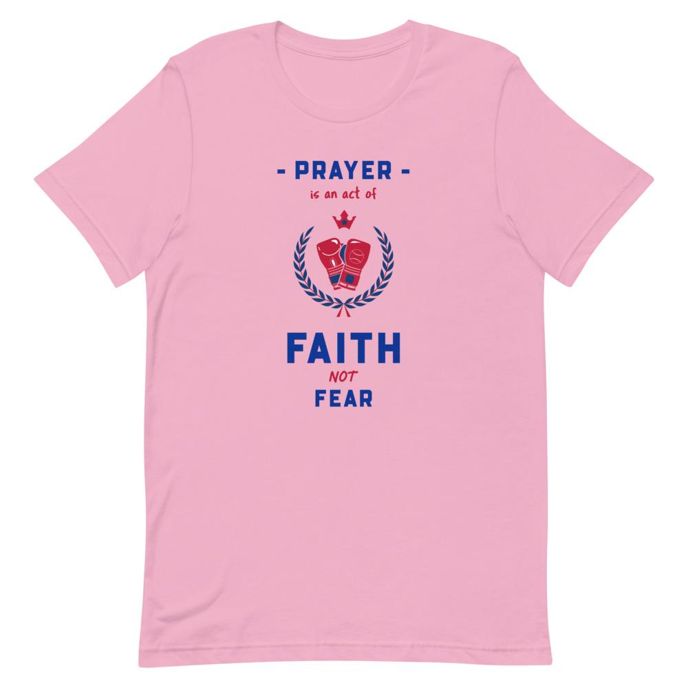 Prayer Is An Act Of Faith - Boxing - Men’s T -  White / XS, White / S, White / M, White / L, White / XL, White / 2XL, White / 3XL, White / 4XL, Athletic Heather / S, Athletic Heather / M -  Trini-T Ministries