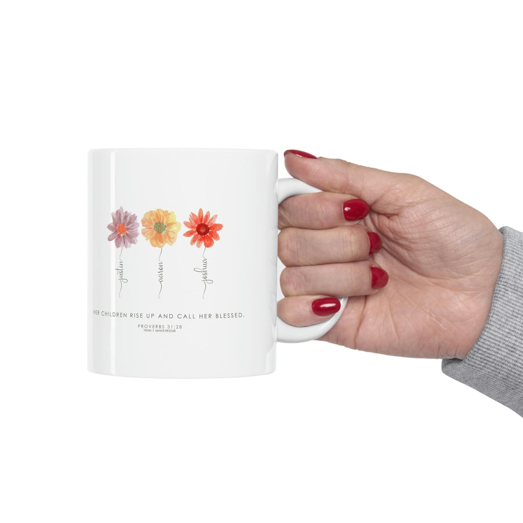 Proverbs 31:28 - Personalized Mug -  11oz -  Trini-T Ministries