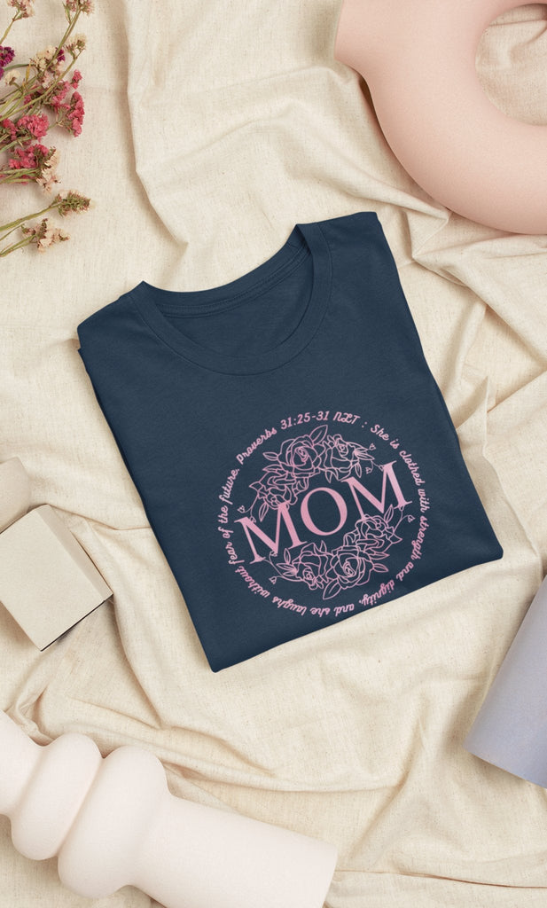 Proverbs 31 Mom - Women's T -  Charity Pink / S, Charity Pink / M, Charity Pink / L, Charity Pink / XL, Charity Pink / 2XL, Charity Pink / 3XL, Aqua / S, Berry / S, Black / S, Navy / S -  Trini-T Ministries