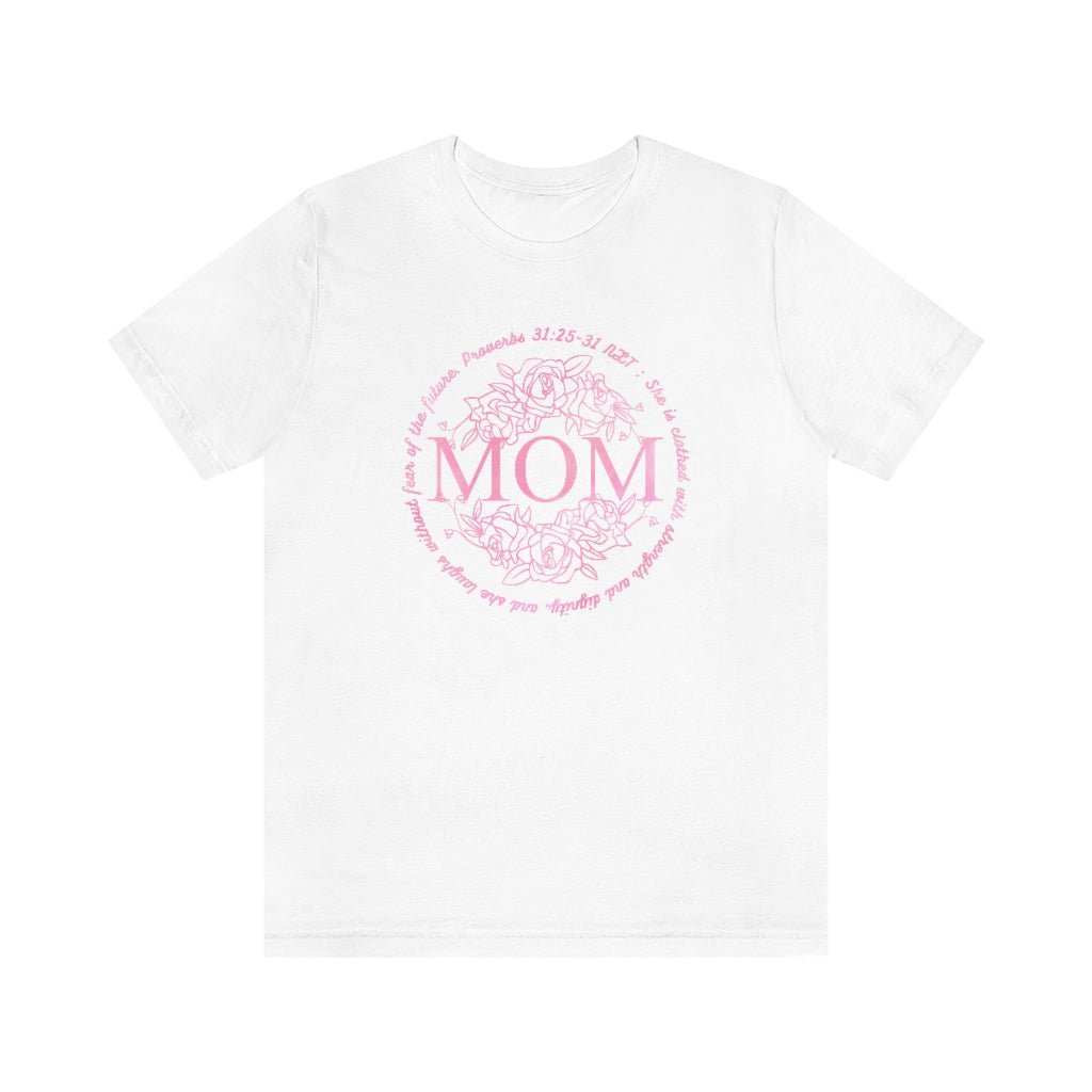 Proverbs 31 Mom - Women's T -  Charity Pink / S, Charity Pink / M, Charity Pink / L, Charity Pink / XL, Charity Pink / 2XL, Charity Pink / 3XL, Aqua / S, Berry / S, Black / S, Navy / S -  Trini-T Ministries