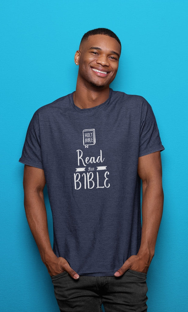 Read Your Bible - Men’s T -  Black / XS, Black / S, Black / M, Black / L, Black / XL, Black / 2XL, Black / 3XL, Black / 4XL, Navy / XS, Navy / S -  Trini-T Ministries