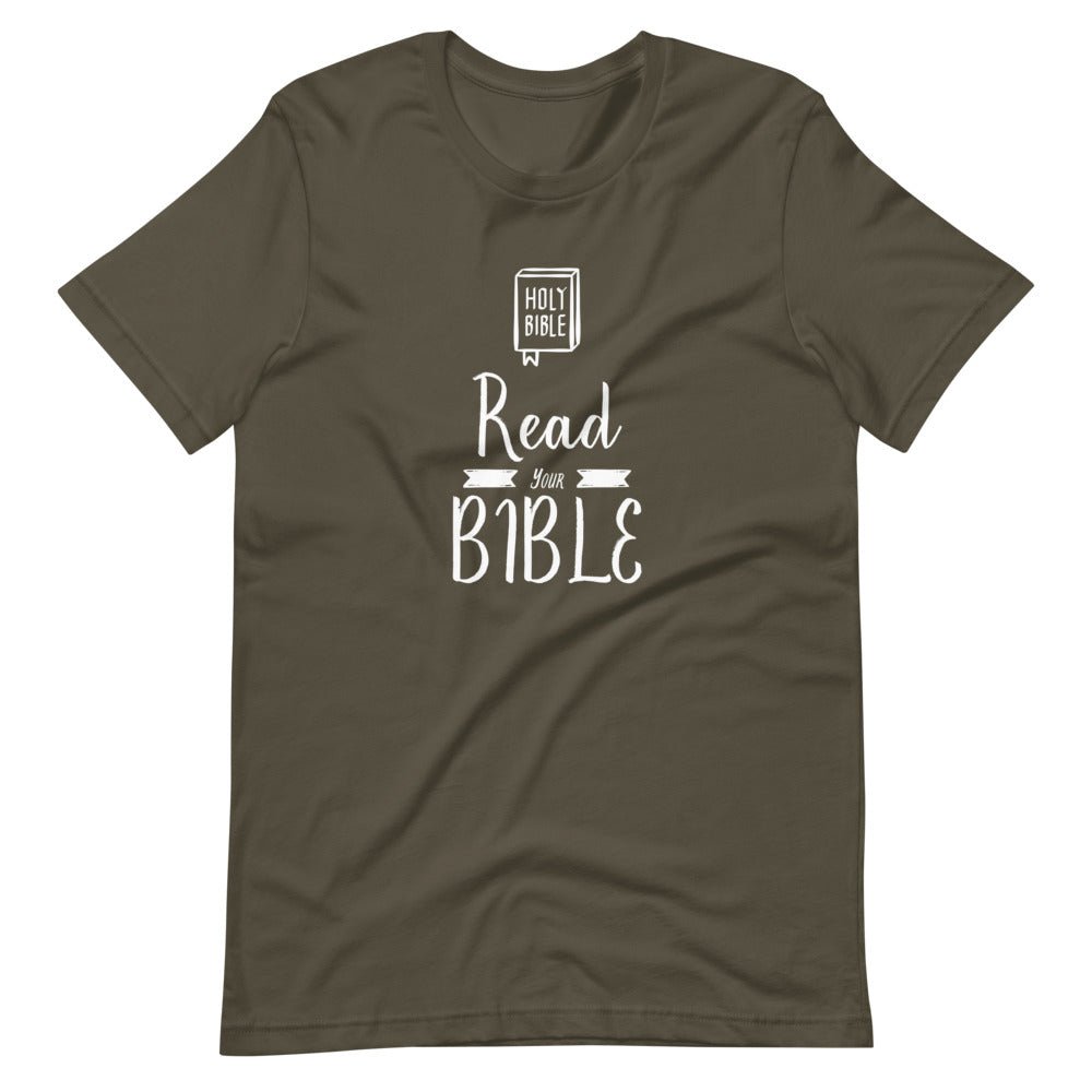 Read Your Bible - Men’s T -  Black / XS, Black / S, Black / M, Black / L, Black / XL, Black / 2XL, Black / 3XL, Black / 4XL, Navy / XS, Navy / S -  Trini-T Ministries