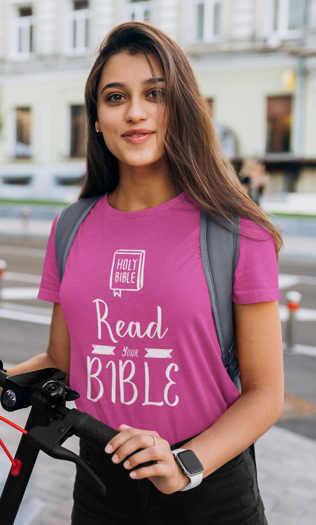 Read Your Bible - Women’s T -  Black / XS, Black / S, Black / M, Black / L, Black / XL, Black / 2XL, Black / 3XL, Black / 4XL, Navy / XS, Navy / S -  Trini-T Ministries