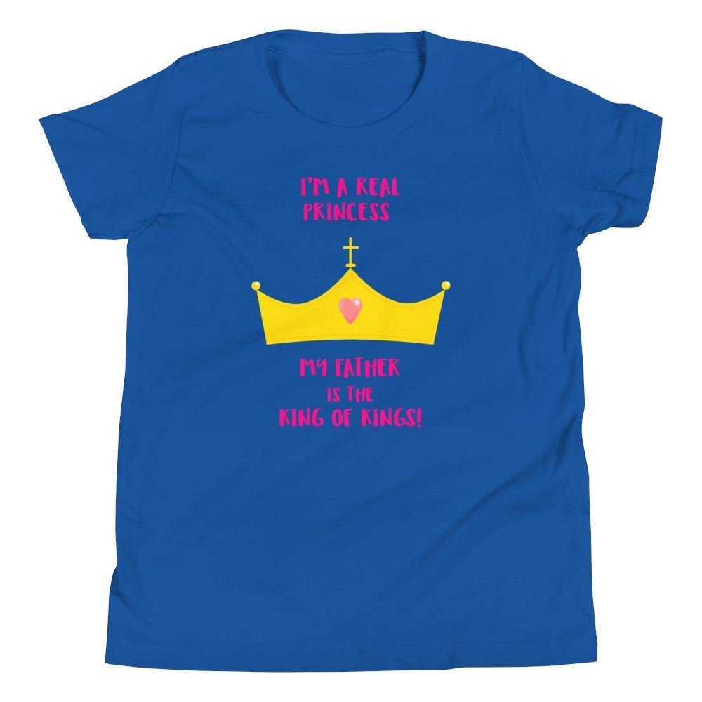 Real Princess - Kid’s T -  Athletic Heather / S, Athletic Heather / M, Athletic Heather / L, Athletic Heather / XL, True Royal / S, True Royal / M, True Royal / L, True Royal / XL, White / S, White / M -  Trini-T Ministries