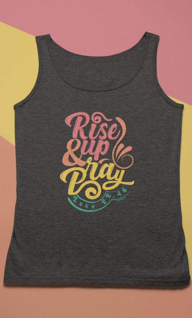 Rise Up & Pray - Tank -  XS / Aqua TriBlend, S / Aqua TriBlend, M / Aqua TriBlend, L / Aqua TriBlend, XL / Aqua TriBlend, 2XL / Aqua TriBlend, XS / Navy, S / Navy, M / Navy, L / Navy -  Trini-T Ministries