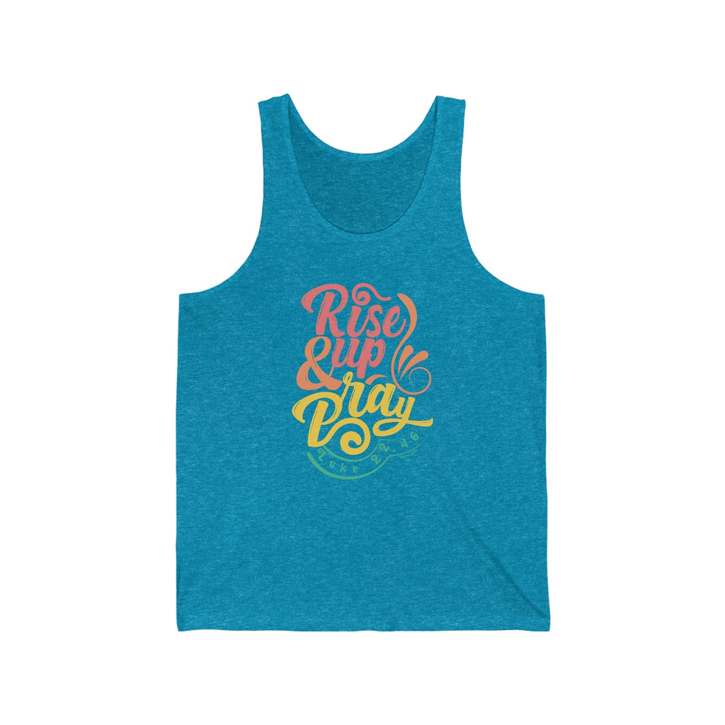 Rise Up & Pray - Tank -  XS / Aqua TriBlend, S / Aqua TriBlend, M / Aqua TriBlend, L / Aqua TriBlend, XL / Aqua TriBlend, 2XL / Aqua TriBlend, XS / Navy, S / Navy, M / Navy, L / Navy -  Trini-T Ministries