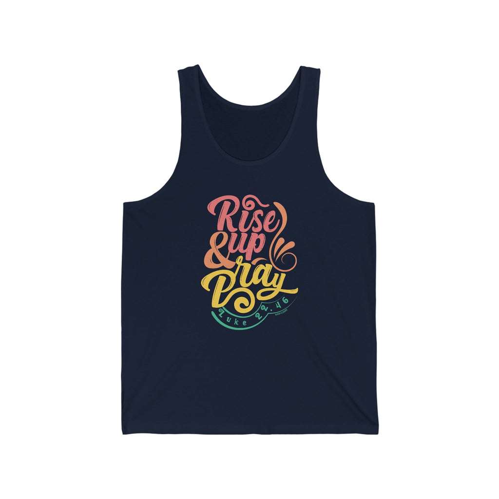 Rise Up & Pray - Tank -  XS / Aqua TriBlend, S / Aqua TriBlend, M / Aqua TriBlend, L / Aqua TriBlend, XL / Aqua TriBlend, 2XL / Aqua TriBlend, XS / Navy, S / Navy, M / Navy, L / Navy -  Trini-T Ministries