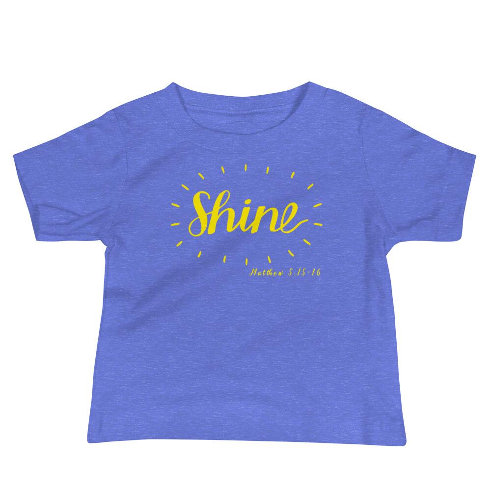 Shine - Baby’s T -  Black, Heather Columbia Blue, Pink, White -  Trini-T Ministries