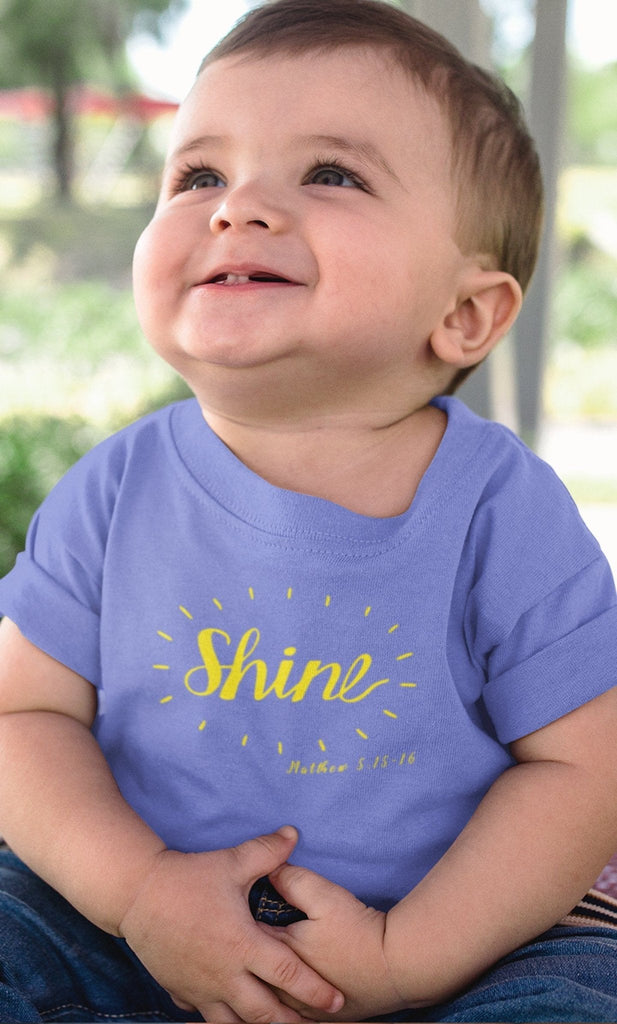 Shine - Baby’s T -  Black, Heather Columbia Blue, Pink, White -  Trini-T Ministries