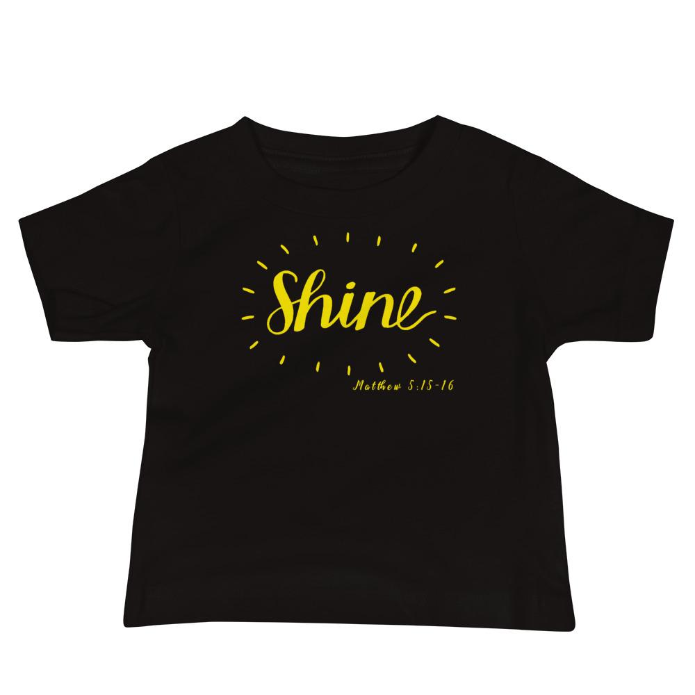 Shine - Baby’s T -  Black, Heather Columbia Blue, Pink, White -  Trini-T Ministries