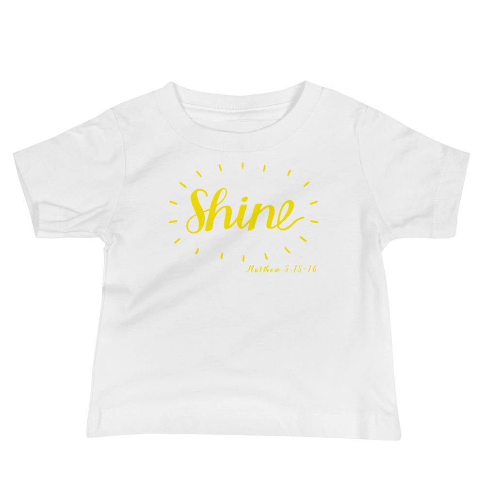 Shine - Baby’s T -  Black, Heather Columbia Blue, Pink, White -  Trini-T Ministries