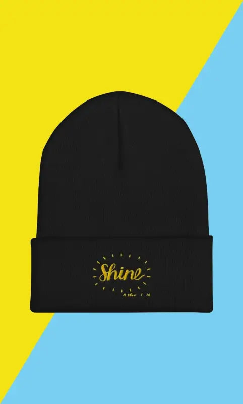 Shine - Cuffed Beanie -  Black, Navy, Spruce, Red, Heather Grey, White -  Trini-T Ministries