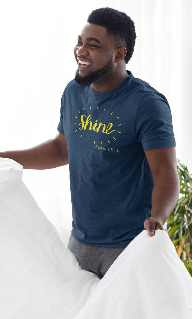 Shine - Men’s T -  Black / XS, Black / S, Black / M, Black / L, Black / XL, Black / 2XL, Black / 3XL, Black / 4XL, Navy / XS, Navy / S -  Trini-T Ministries