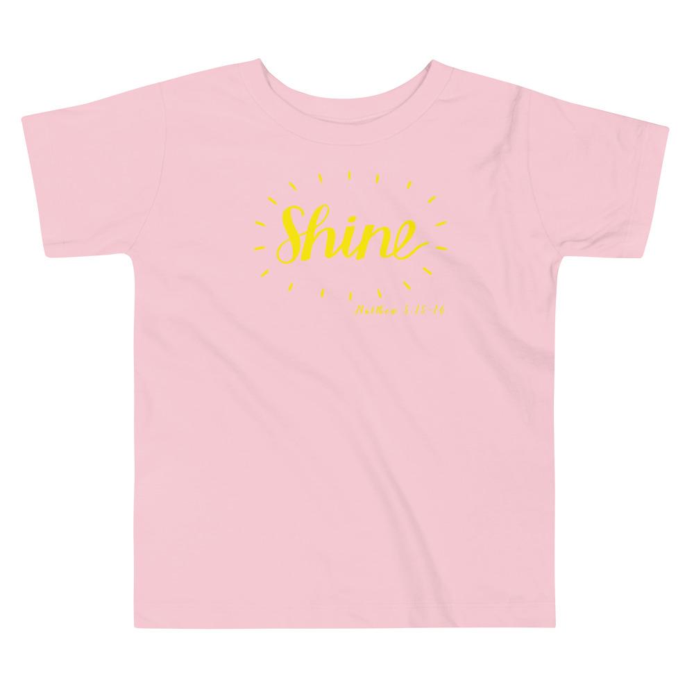 Shine - Toddler’s T -  Black / 2T, Black / 3T, Black / 4T, Black / 5T, Pink / 2T, Pink / 3T, Pink / 4T, Pink / 5T, White / 2T, White / 3T -  Trini-T Ministries