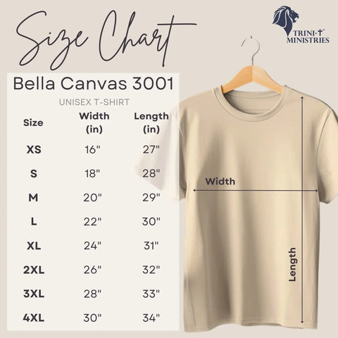 Size Chart - Bella Canvas 3001