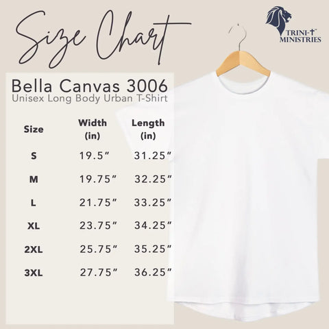 Size Chart - Bella Canvas 3006