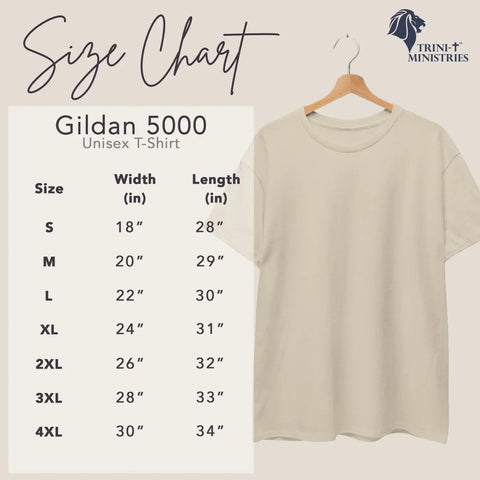 Size Chart - Gildan 5000