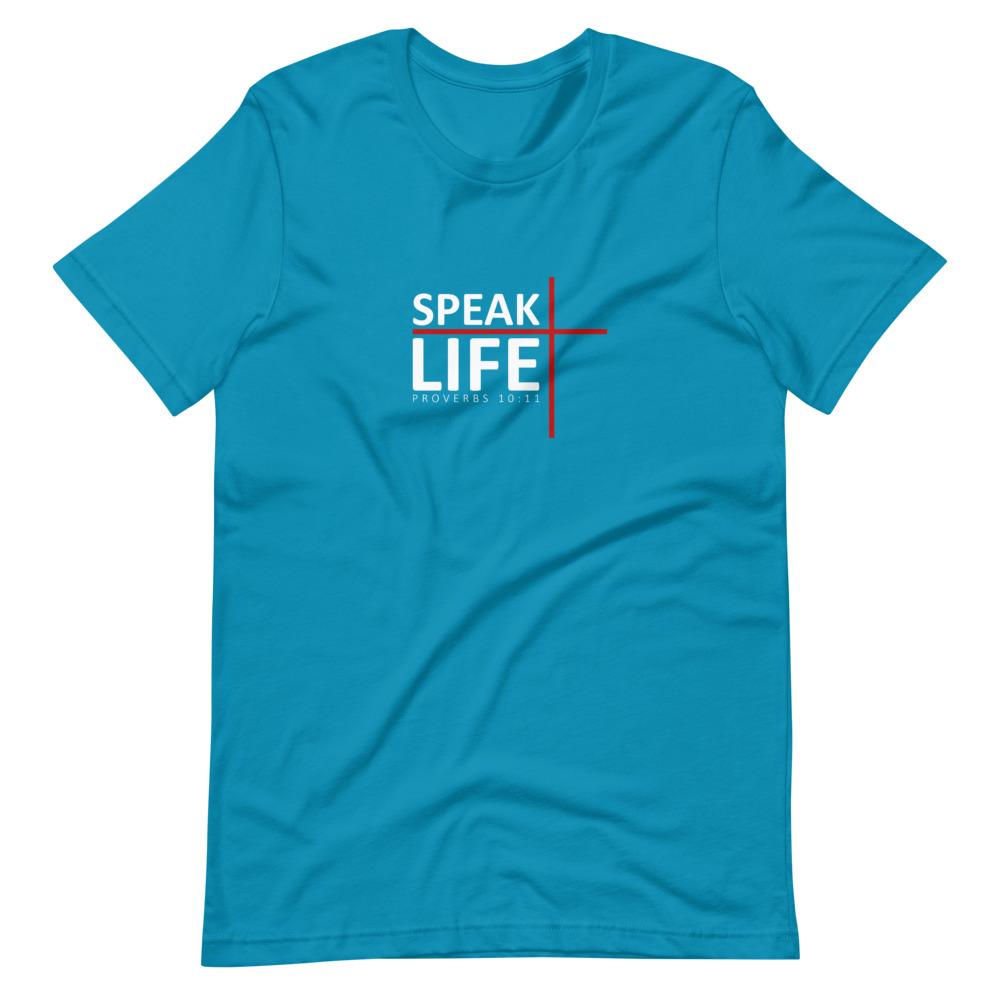 Speak Life - Men’s T -  Black / XS, Black / S, Black / M, Black / L, Black / XL, Black / 2XL, Black / 3XL, Black / 4XL, Brown / S, Brown / M -  Trini-T Ministries