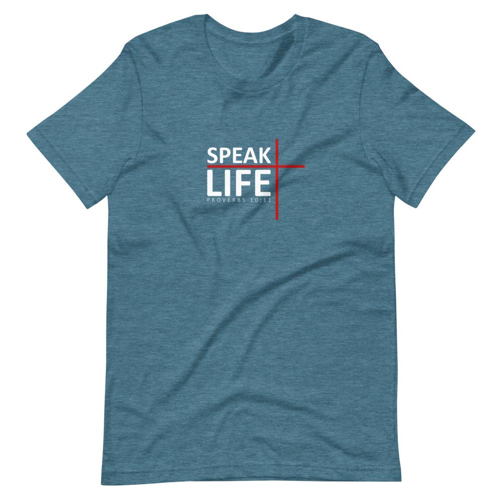 Speak Life - Men’s T -  Black / XS, Black / S, Black / M, Black / L, Black / XL, Black / 2XL, Black / 3XL, Black / 4XL, Brown / S, Brown / M -  Trini-T Ministries