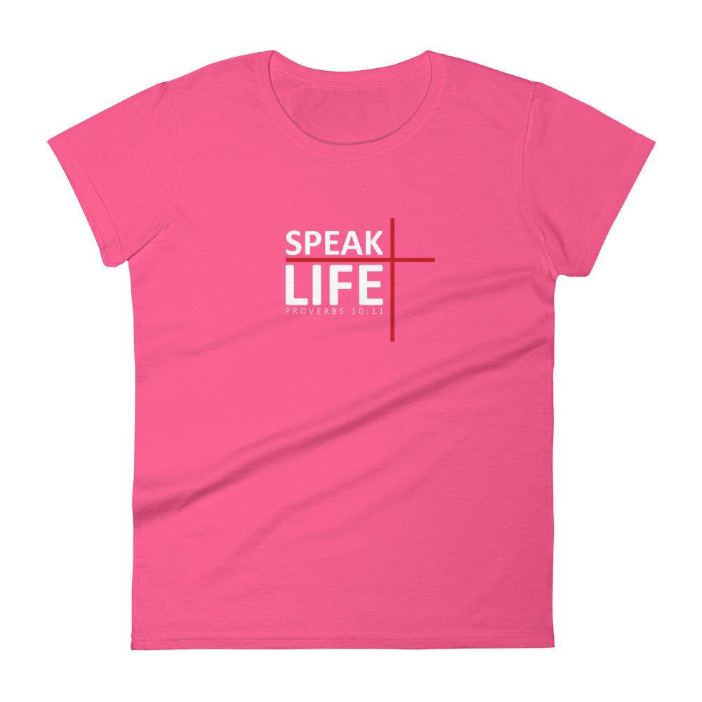 Speak Life - Women’s T -  Black / S, Black / M, Black / L, Black / XL, Black / 2XL, Smoke / S, Smoke / M, Smoke / L, Smoke / XL, Smoke / 2XL -  Trini-T Ministries