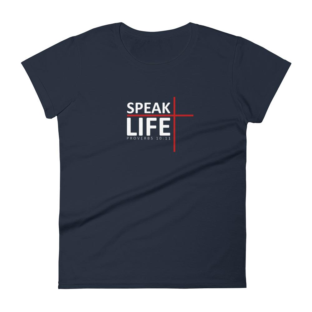 Speak Life - Women’s T -  Black / S, Black / M, Black / L, Black / XL, Black / 2XL, Smoke / S, Smoke / M, Smoke / L, Smoke / XL, Smoke / 2XL -  Trini-T Ministries