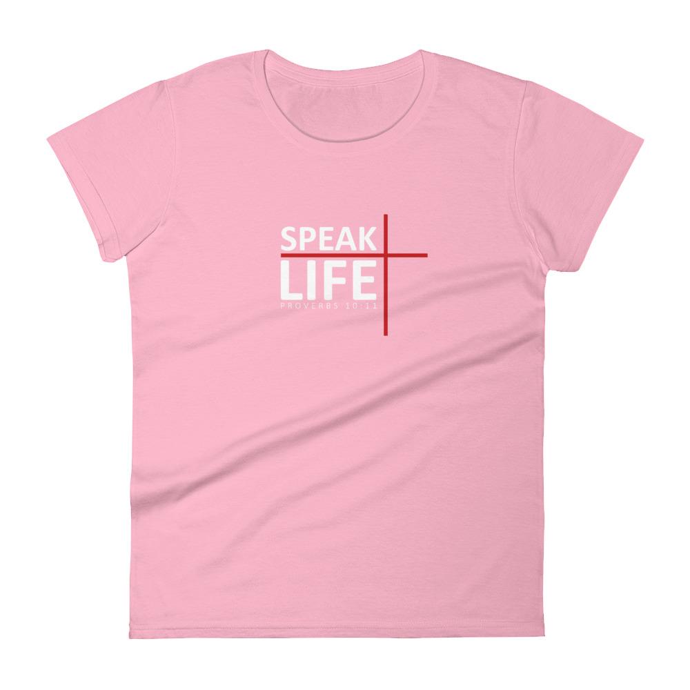 Speak Life - Women’s T -  Black / S, Black / M, Black / L, Black / XL, Black / 2XL, Smoke / S, Smoke / M, Smoke / L, Smoke / XL, Smoke / 2XL -  Trini-T Ministries