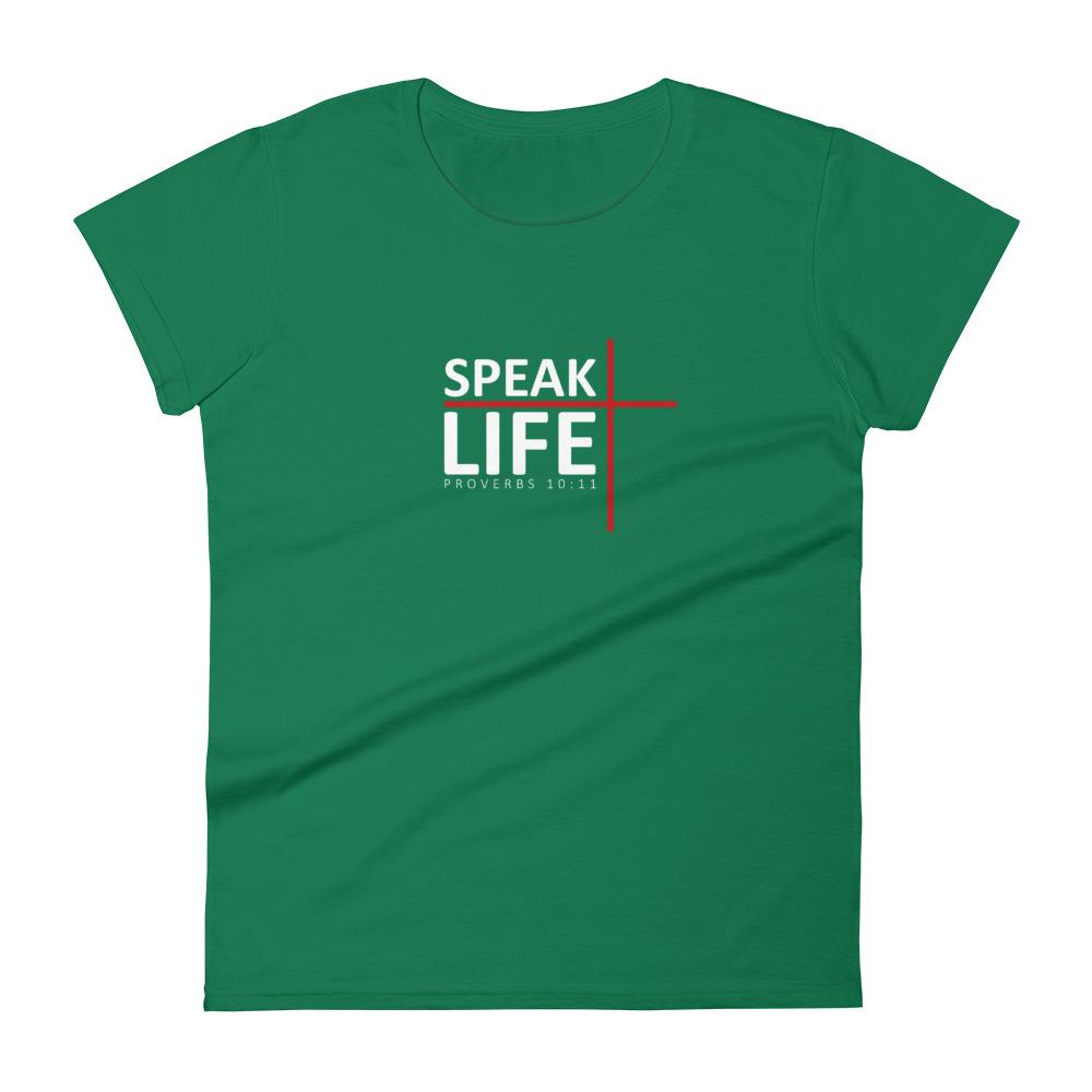 Speak Life - Women’s T -  Black / S, Black / M, Black / L, Black / XL, Black / 2XL, Smoke / S, Smoke / M, Smoke / L, Smoke / XL, Smoke / 2XL -  Trini-T Ministries