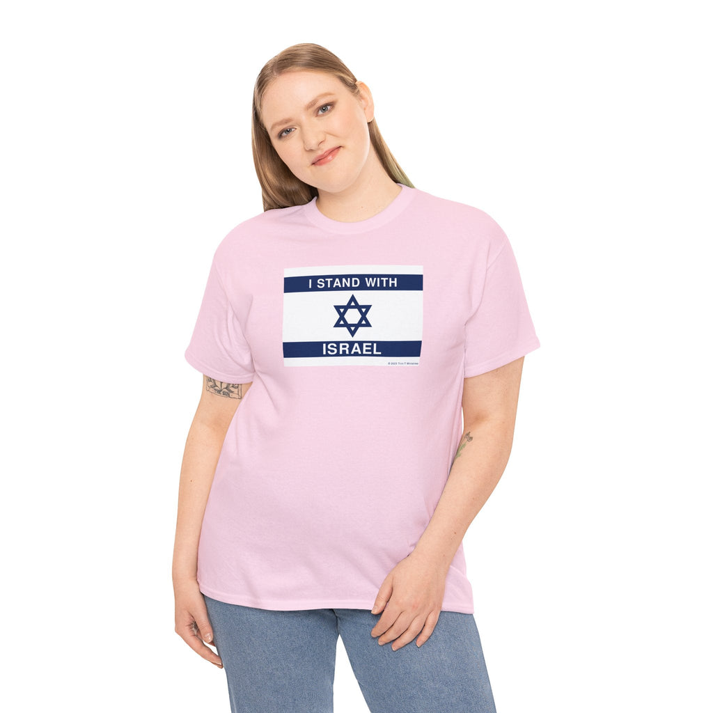 Stand With Israel - T -  Charcoal / S, Light Pink / S, Navy / S, Royal / S, White / S, Black / S, Military Green / S, Charcoal / M, Light Pink / M, Navy / M -  Trini-T Ministries