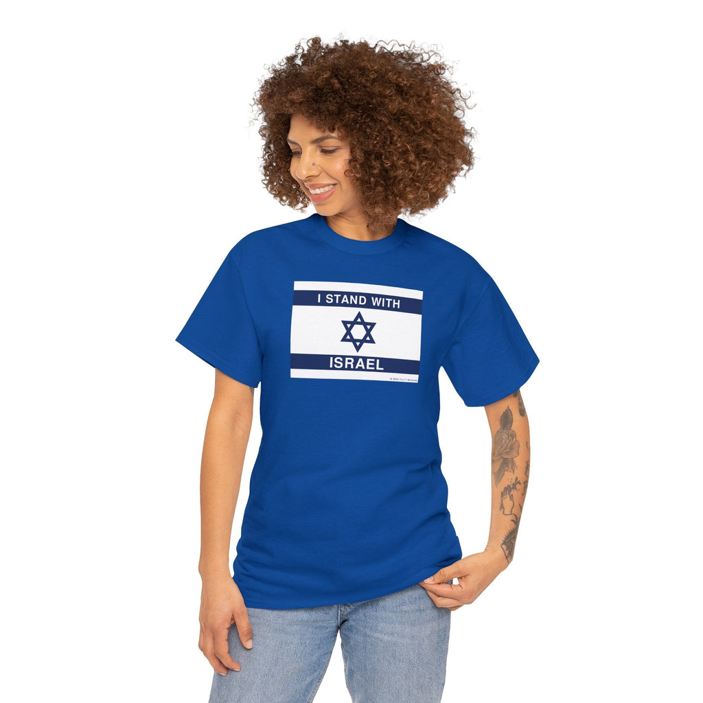 Stand With Israel - T -  Charcoal / S, Light Pink / S, Navy / S, Royal / S, White / S, Black / S, Military Green / S, Charcoal / M, Light Pink / M, Navy / M -  Trini-T Ministries