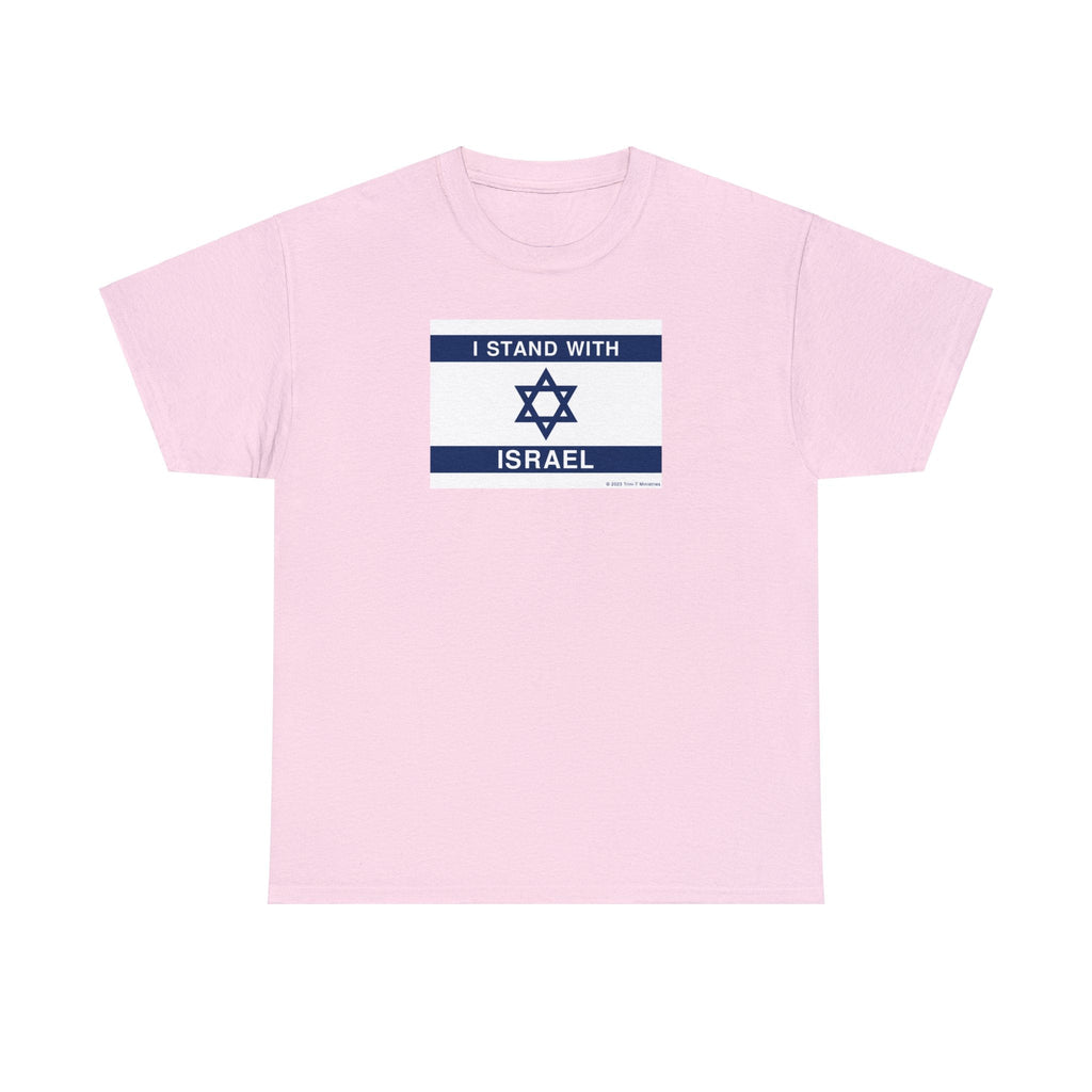 Stand With Israel - T -  Charcoal / S, Light Pink / S, Navy / S, Royal / S, White / S, Black / S, Military Green / S, Charcoal / M, Light Pink / M, Navy / M -  Trini-T Ministries